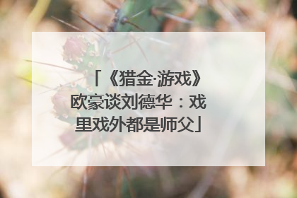 《猎金·游戏》欧豪谈刘德华：戏里戏外都是师父