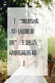 “燃情成华·国潮非遗”主题活动圆满落幕