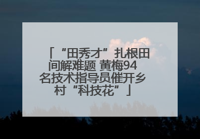 “田秀才”扎根田间解难题 黄梅94名技术指导员催开乡村“科技花”