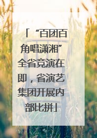 “百团百角唱潇湘”全省竞演在即，省演艺集团开展内部比拼