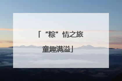 “粽”情之旅 童趣满溢