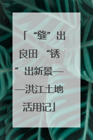 “缝”出良田 “锈”出新景——洪江土地活用记