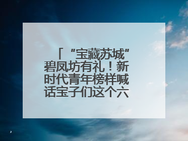 “宝藏苏城”碧凤坊有礼！新时代青年榜样喊话宝子们这个六一来平江街道