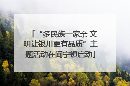 “多民族一家亲 文明让银川更有品质”主题活动在闽宁镇启动