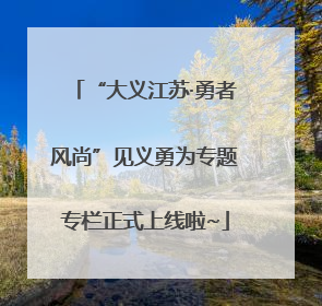 “大义江苏·勇者风尚”见义勇为专题专栏正式上线啦~
