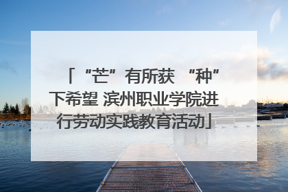 “芒”有所获 “种”下希望 滨州职业学院进行劳动实践教育活动