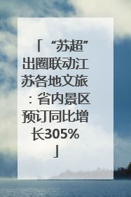 “苏超”出圈联动江苏各地文旅：省内景区预订同比增长305%