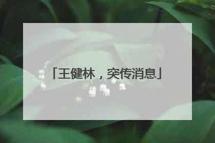 王健林，突传消息