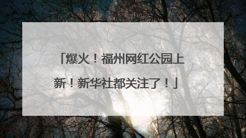 爆火！福州网红公园上新！新华社都关注了！
