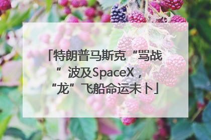 特朗普马斯克“骂战”波及SpaceX，“龙”飞船命运未卜