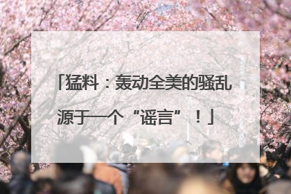 猛料：轰动全美的骚乱源于一个“谣言”！