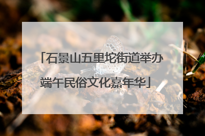 石景山五里坨街道举办端午民俗文化嘉年华