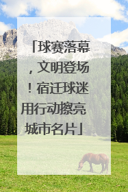 球赛落幕，文明登场！宿迁球迷用行动擦亮城市名片