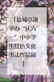 盐城亭湖举办“庆六一”中小学生红色文化书法作品展