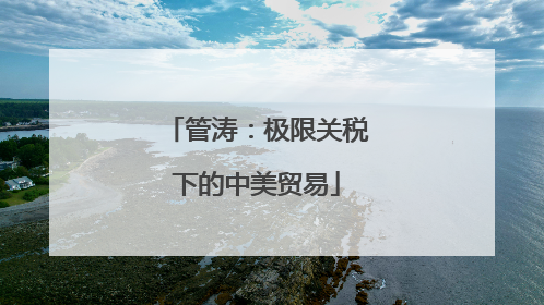 管涛：极限关税下的中美贸易