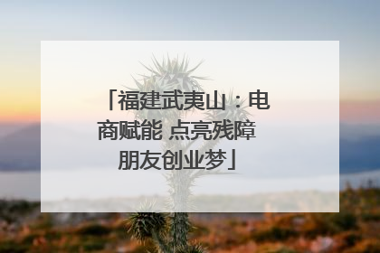 福建武夷山：电商赋能 点亮残障朋友创业梦