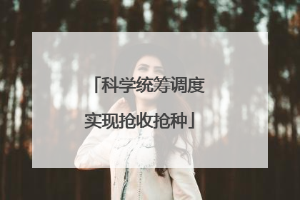 科学统筹调度实现抢收抢种
