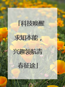 科技唤醒求知本能，兴趣领航青春征途