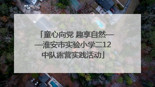 童心向党 趣享自然——淮安市实验小学二12中队露营实践活动