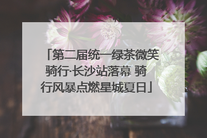 第二届统一绿茶微笑骑行·长沙站落幕 骑行风暴点燃星城夏日