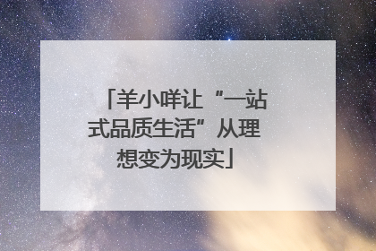 羊小咩让“一站式品质生活”从理想变为现实