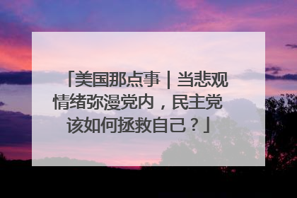 美国那点事｜当悲观情绪弥漫党内，民主党该如何拯救自己？