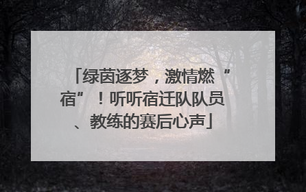 绿茵逐梦，激情燃“宿”！听听宿迁队队员、教练的赛后心声