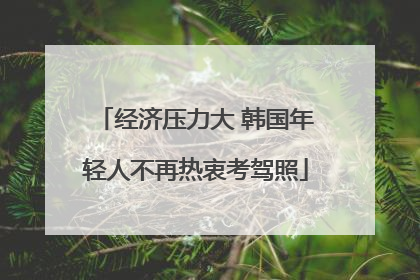 经济压力大 韩国年轻人不再热衷考驾照