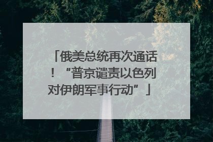 俄美总统再次通话！“普京谴责以色列对伊朗军事行动”