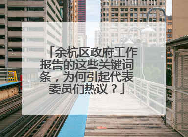 余杭区政府工作报告的这些关键词条，为何引起代表委员们热议？