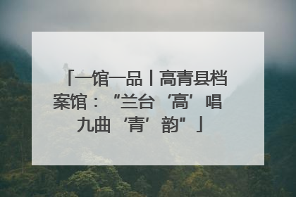一馆一品丨高青县档案馆：“兰台‘高’唱 九曲‘青’韵”