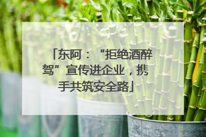 东阿：“拒绝酒醉驾”宣传进企业，携手共筑安全路