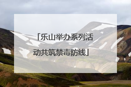 乐山举办系列活动共筑禁毒防线