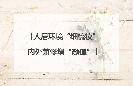 人居环境“细梳妆” 内外兼修增“颜值”
