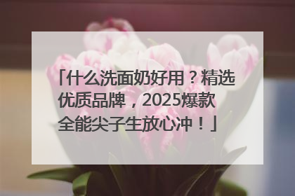 什么洗面奶好用？精选优质品牌，2025爆款全能尖子生放心冲！