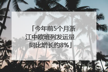 今年前5个月浙江中欧班列发运量同比增长约8%
