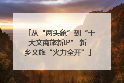 从“两头象”到“十大文商旅新IP” 新乡文旅“火力全开”