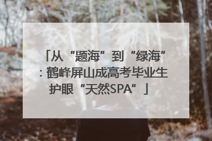 从“题海”到“绿海”：鹤峰屏山成高考毕业生护眼“天然SPA”
