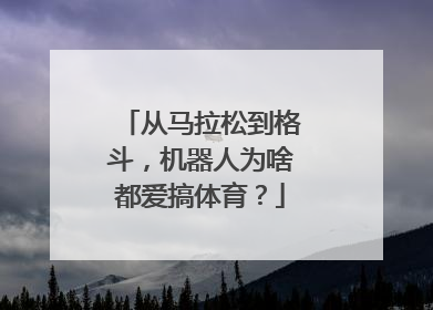 从马拉松到格斗，机器人为啥都爱搞体育？
