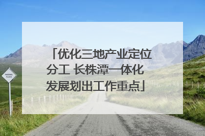 优化三地产业定位分工 长株潭一体化发展划出工作重点