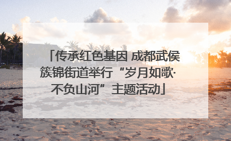 传承红色基因 成都武侯簇锦街道举行“岁月如歌·不负山河”主题活动