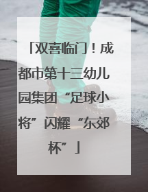 双喜临门！成都市第十三幼儿园集团“足球小将”闪耀“东郊杯”