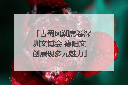 古蜀风潮席卷深圳文博会 德阳文创展现多元魅力