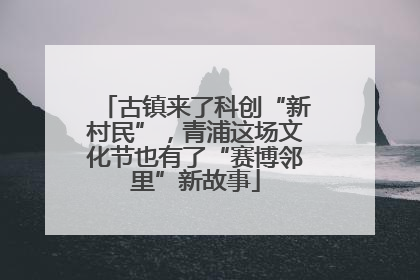 古镇来了科创“新村民”，青浦这场文化节也有了“赛博邻里”新故事