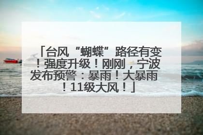 台风“蝴蝶”路径有变！强度升级！刚刚，宁波发布预警：暴雨！大暴雨！11级大风！
