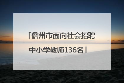 儋州市面向社会招聘中小学教师136名