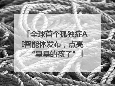 全球首个孤独症AI智能体发布，点亮“星星的孩子”