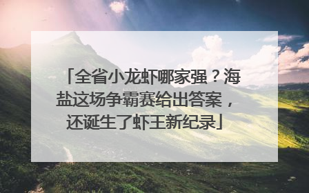 全省小龙虾哪家强？海盐这场争霸赛给出答案，还诞生了虾王新纪录