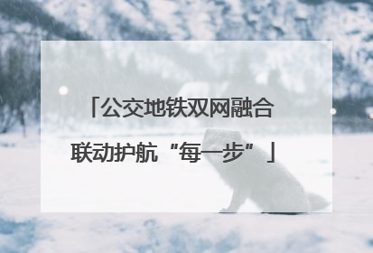 公交地铁双网融合 联动护航“每一步”