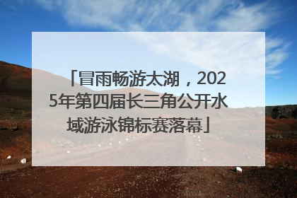 冒雨畅游太湖，2025年第四届长三角公开水域游泳锦标赛落幕